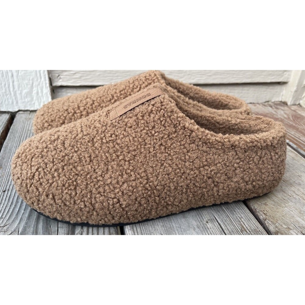 Bombas Sunday Slipper Women's 10 Sherpa Slip On Mule Slippers - Dark Camel - Picture 5 of 12